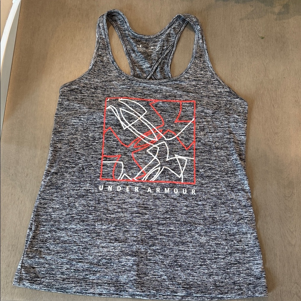 Under Armour Women's grey and White Graphic Tank Top